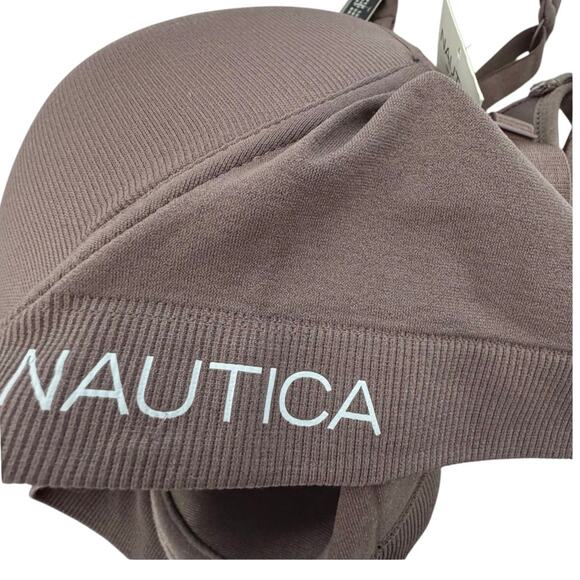 Nautica Intimates Bra Size 38DD Super Soft Underwire Dark Taupe NT7870 - Picture 4 of 7